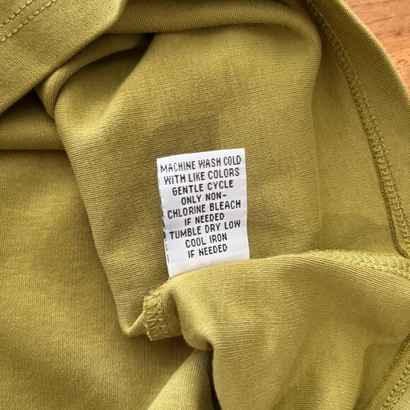 Grace Tee Size 1X Solid Green Pima Cotton Fitted Short Sleeve - Picture 7 of 7